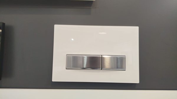 Schwab Magnus Glass flush plate for built-in cisterns 199 White